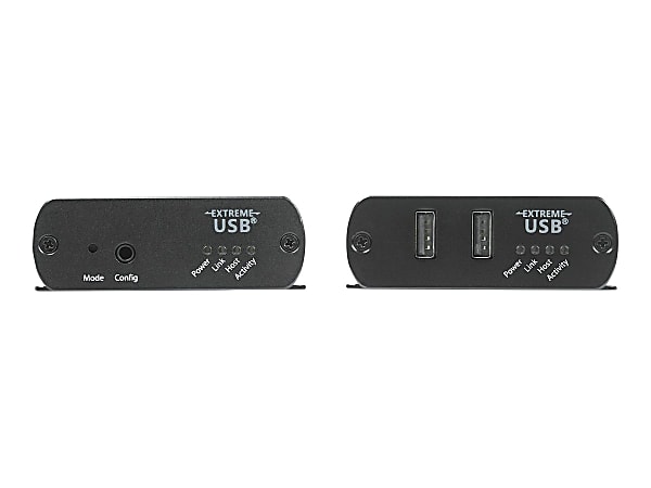 StarTech.com 2 Port USB 2.0 Extender Hub over Cat5e or Cat6 RJ45 Cable - 330ft/100m Metal USB 2.0 Extender Kit - ESD, Powered, 480mbps