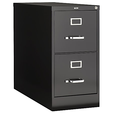 Bush Business Furniture Synchronize 1000 25"D Vertical 2-Drawer File Cabinet, Metal, Satin Black, Standard Delivery