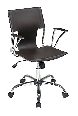 Office Star™ Avenue Six Dorado Office Chair, Espresso Brown/Chrome