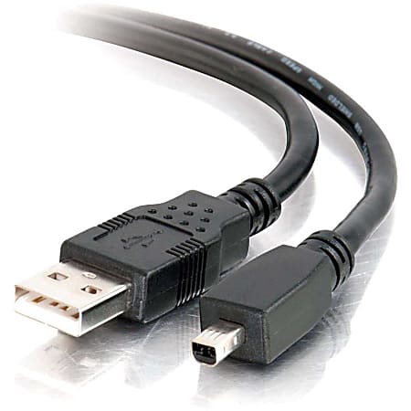 C2G 6ft USB 2.0 A to 4-pin Mini-b Cable - Type A Male - Mini Type B Male USB - 6ft - Black