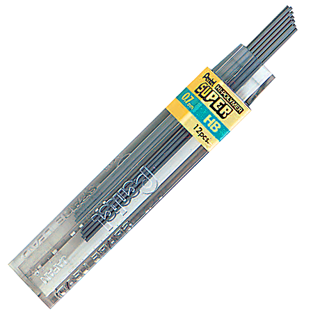 Pentel® Super Hi-Polymer® Leads, 0.7 mm, HB, Medium, 12 Leads Per Tube
