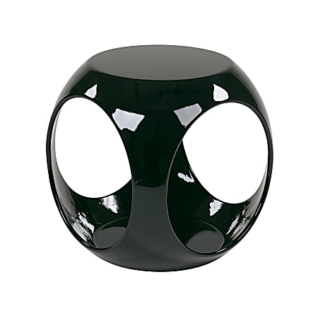 Ave Six Slick Table, Accent, Round, High-Gloss Black