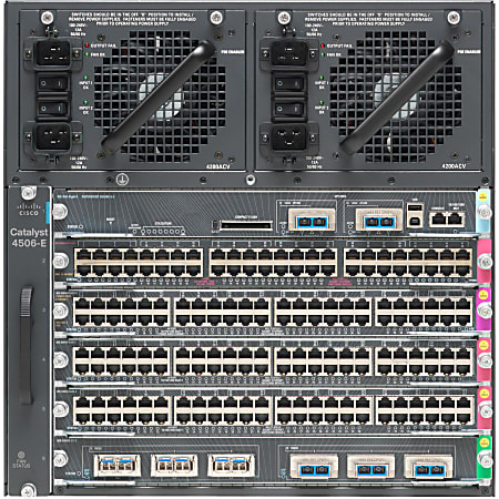 Cisco Catalyst WS-C4506-E Chassis - Manageable - Gigabit Ethernet - 10/100/1000Base-T - 3 Layer Supported - WSC4506ES7L96V
