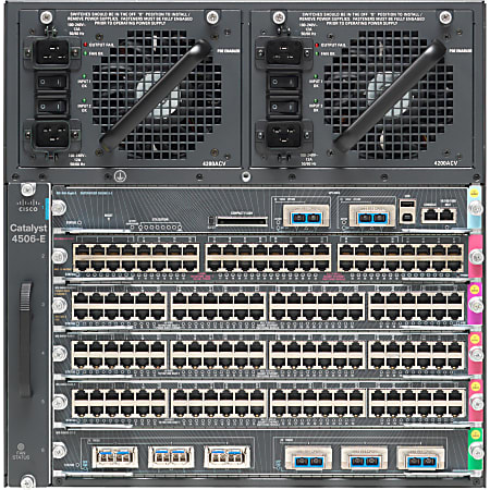 Cisco Catalyst WS-C4506-E Chassis - Manageable - Gigabit Ethernet - 10/100/1000Base-T - 3 Layer Supported - Twisted Pair - PoE Ports - 10U High - Rack-mountable - Lifetime Limited Warranty
