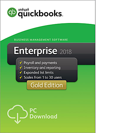 Intuit® QuickBooks® Desktop Enterprise Gold 2018, 3-Users