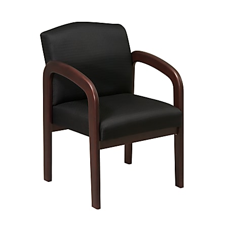 Office Star™ Work Smart® Guest Chair, Black/Espresso