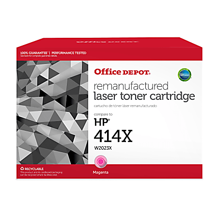 Office Depot® Brand Remanufactured High-Yield Magenta Toner Cartridge Replacement For HP 414X, W2023X