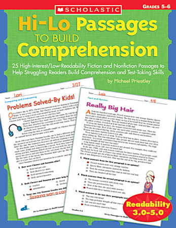 Scholastic Hi-Lo Passages To Build Comprehension, Grades 5-6