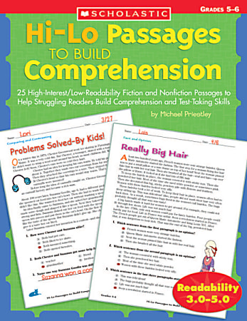 Scholastic Hi Lo Passages To Build Comprehension Grades 5 6 - Office Depot