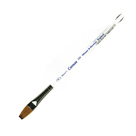 Winsor & Newton Cotman Watercolor Paint Brush 777, 1/2", One-Stroke Bristle, Synthetic, Clear