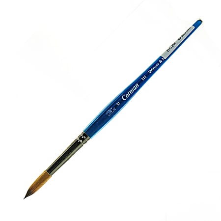 Winsor & Newton Cotman Watercolor Paint Brush 111, Size 12, Round Bristle, Synthetic, Blue