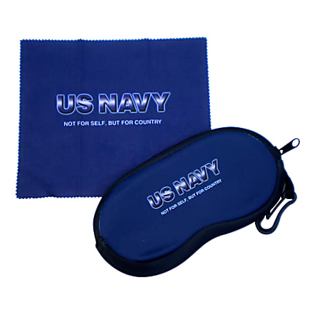 Integrity Eye Glass Case And Wipe Cloth, Navy, Pack Of 6