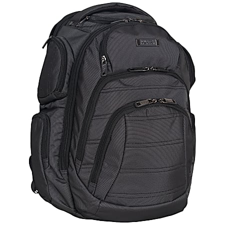 Kenneth Cole Reaction Laptop Backpack BlackSilver - Office Depot