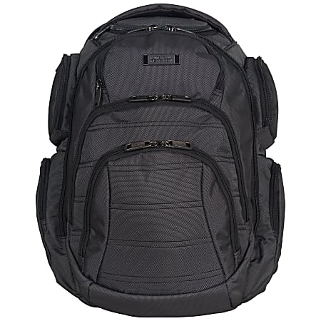 Kenneth Cole Reaction Laptop Backpack, Black/Silver