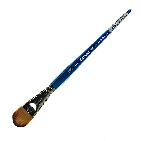 Winsor & Newton Cotman Watercolor Paint Brush 668, 1", Filbert Bristle, Synthetic, Blue