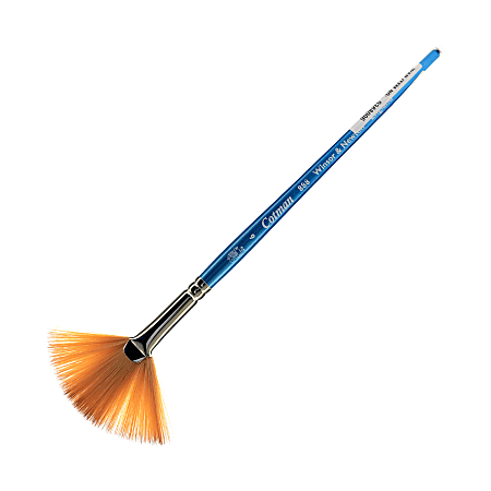 Winsor & Newton Cotman Watercolor Paint Brush 888, Size 6, Fan Bristle, Synthetic, Blue