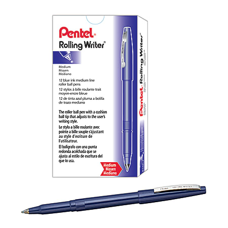 Pentel® Rolling Writer® Pens, Medium Point, 0.8 mm,
