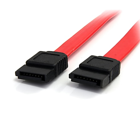 StarTech.com Serial ATA Cable This high quality SATA cable is designed for  connecting SATA drives even in tight spaces. 18in sata cable 18in serial  ata cable 18 sata cable - Office Depot