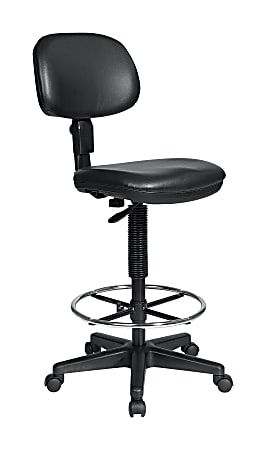 Sculptured Seat and Back Vinyl Drafting Chair with