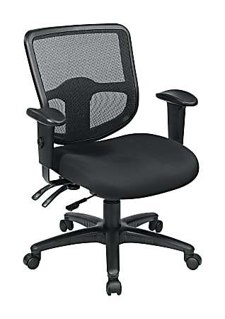 Office Star™ Pro Line II Pro Grid Ergonomic Task Chair With Adjustable  Arms, Coal