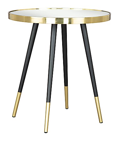 Zuo Modern Particle Iron Round End Table, 20-1/8”H