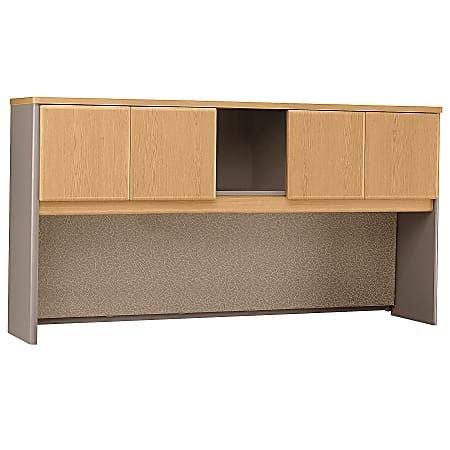 Bush Business Furniture Office Advantage Hutch 72"W, Light Oak/Sage, Premium Installation