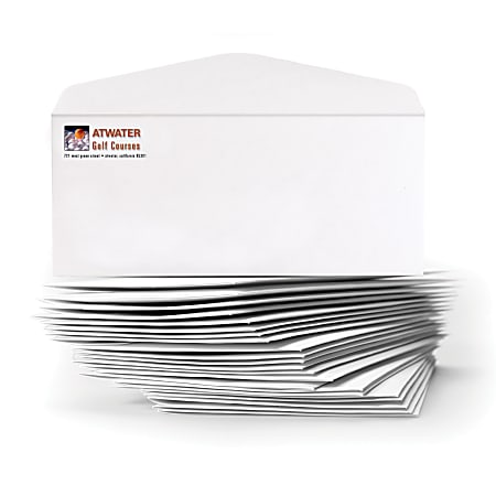 Custom Get Started Envelopes, 4 1/8" x 9 1/2", Economy White, Pack Of 50