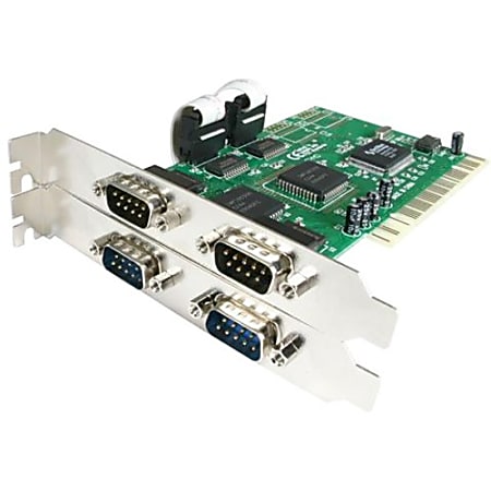 StarTech.com 4 Port PCI RS232 Serial Adapter Card with 16550 UART