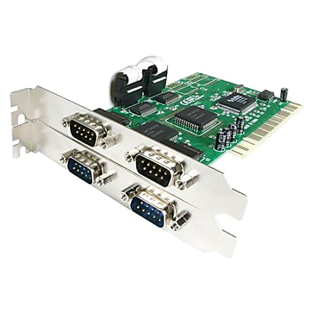 StarTech.com 4 Port PCI RS232 Serial Adapter Card with 16550 UART