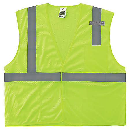 Ergodyne GloWear Mesh Hi-Vis Safety Vest, Extra-Small, Lime