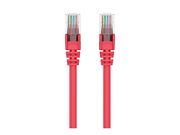 Belkin - Patch cable - RJ-45 (M) to RJ-45 (M) - 6 ft - UTP - CAT 5e - booted, snagless - red -  - A3L79106REDS