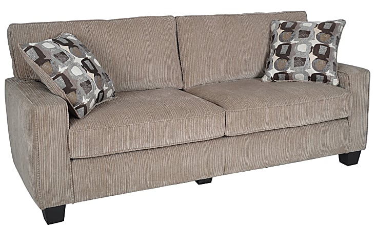 Serta® RTA Santa Cruz Collection Fabric Sofa, 78"W, Platinum