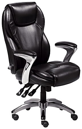 Serta® Ergo Executive Ergonomic Bonded Leather Office Chair, Black