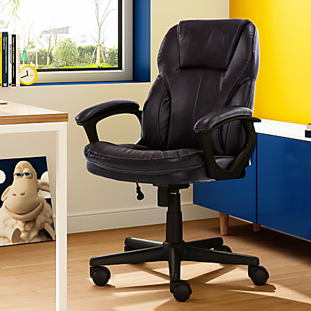 Serta Works Ergonomic Desk Chair, Chestnut