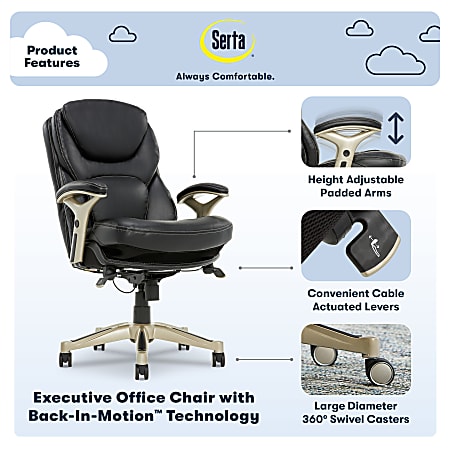 Serta ergonomic executive office outlet chair motion technology