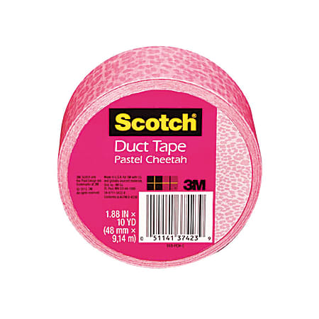 Scotch® Colored Duct Tape, 1 7/8" x 10 Yd., Pastel Cheetah