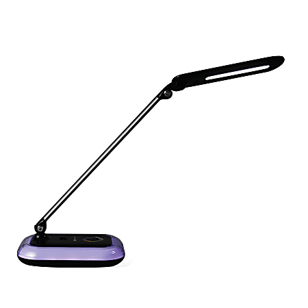 OttLite® Wellness Series® Glow LED Desk Lamp With Color Changing Base, Adjustable Height, 17"H, Black