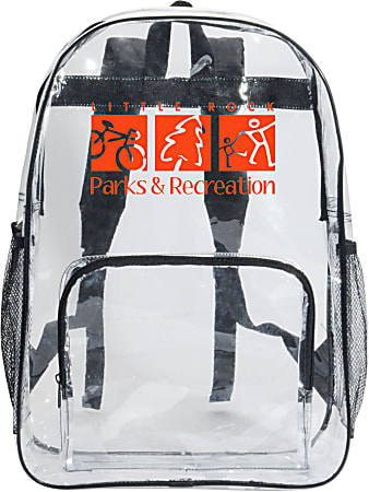 Custom Promotional Backpack, 12” x 18”, Clear