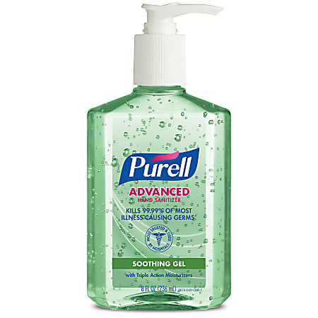 PURELL® Advanced Hand Sanitizer Soothing Gel, Fresh Scent, 8 fl oz Pump Bottle