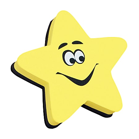 Ashley Productions Magnetic Whiteboard Erasers, 3 3/4", Star, Pack Of 6