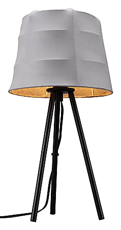Zuo Modern Mozzi Table Lamp, 22-7/16"H, Gray/Black