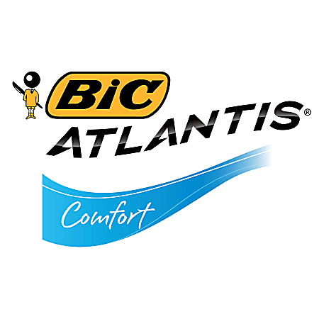 BIC Atlantis Comfort Retractable Ballpoint Pens Medium Point 1.0 mm Black  Barrel Black Ink Pack Of 3 Pens - Office Depot