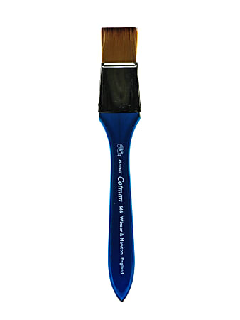 Winsor & Newton Cotman Watercolor Paint Brush, 1", Wash Bristle, Synthetic, Blue