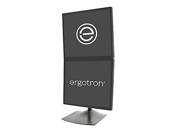 Ergotron DS100 - Mounting kit (2 pivots, 2 VESA adapters, base, 28" pole) - low profile - for 2 LCD displays - aluminum, steel - black - screen size: up to 27" - desktop