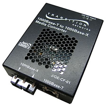 Transition Networks Just Convert-IT J/GE-CF-01(SX) RJ-45 To SC Media Converter