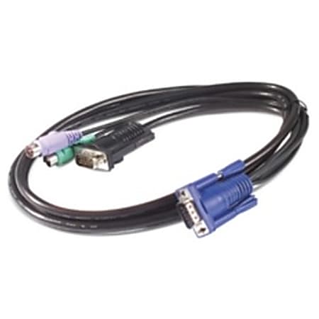 APC KVM Cable - HD-15 Male - mini-DIN (PS/2) Male - 12ft