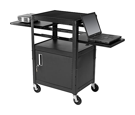 Balt® Dual Adjustable Laptop Cart, Black