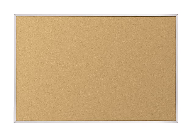 Balt® Best Rite® Valu Tak Cork Bulletin Board, 48" x 48", Aluminum Frame With Silver Finish