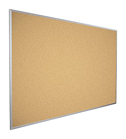 Balt® Best Rite® Valu Tak Cork Bulletin Board, 48" x 72", Aluminum Frame With Silver Finish