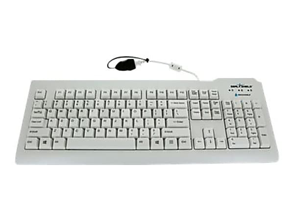 Seal Shield Silver Seal Medical-Grade Wired Keyboard, White
